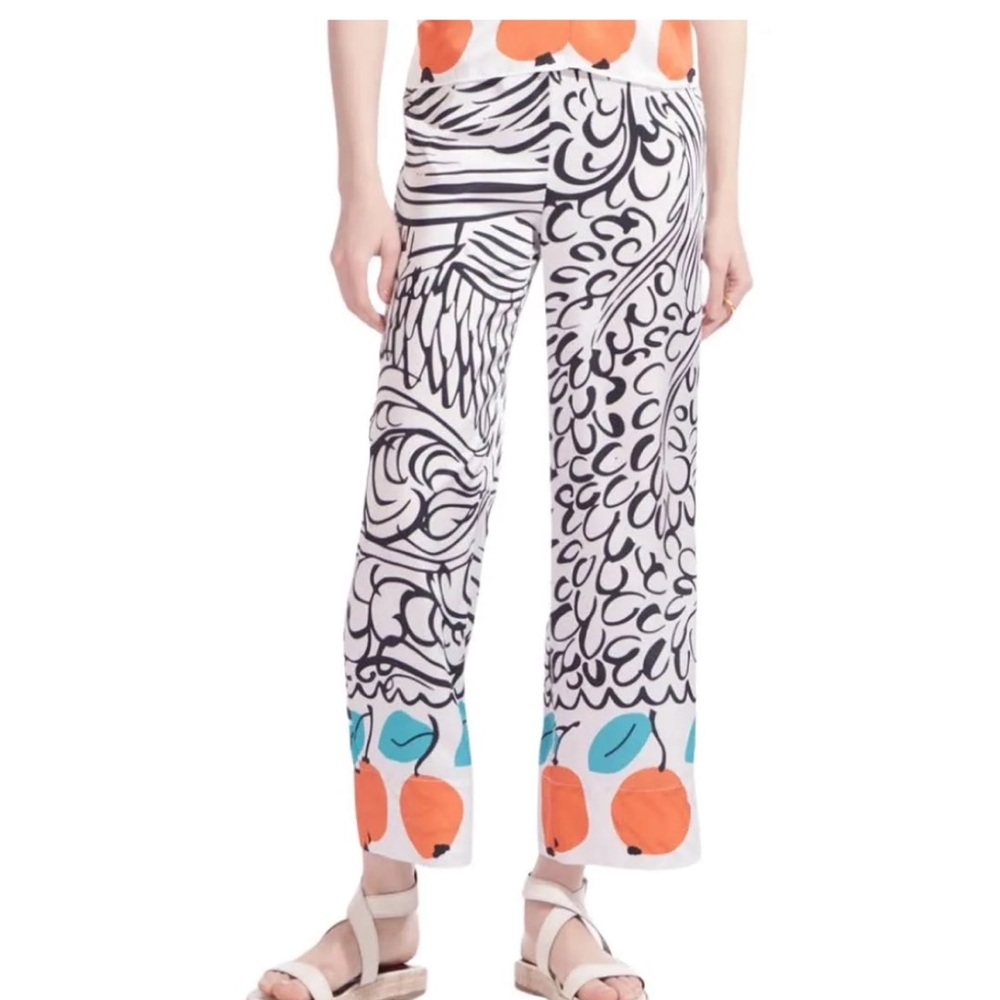 NWT STAUD Cropped Oscar White Citrus Pant Size 6